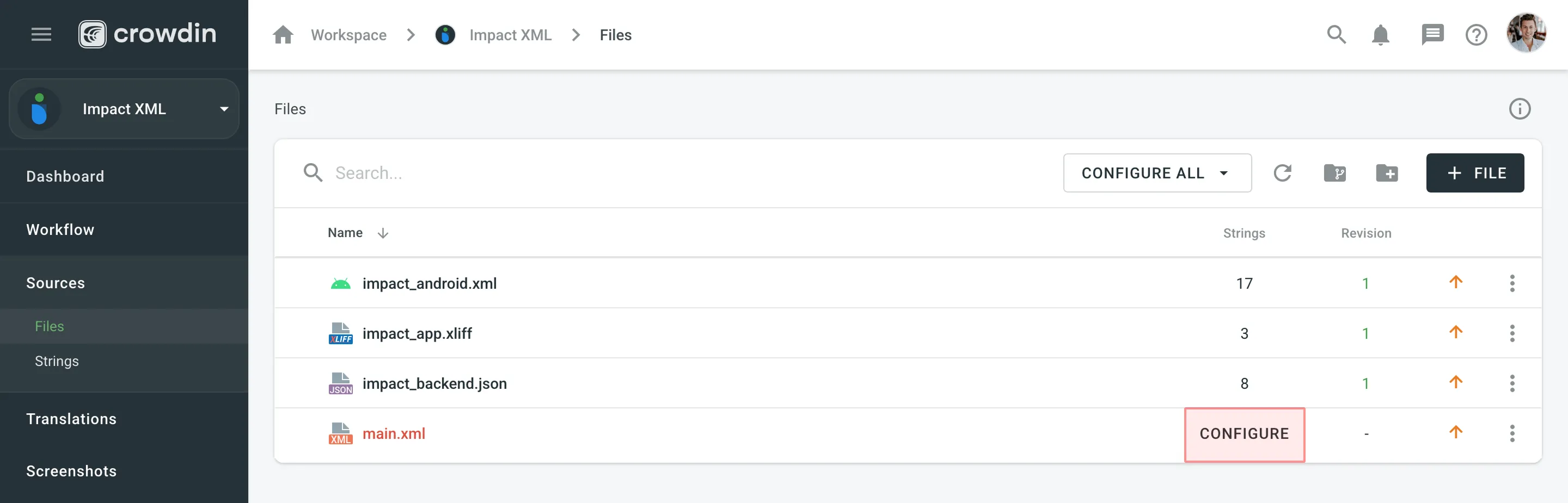 Configure XML File